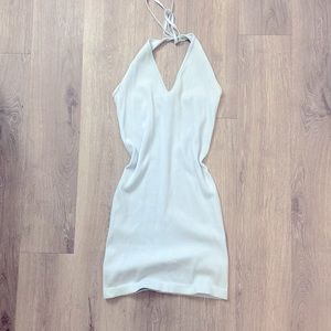 Zara light blue halter dress ribbed